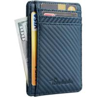 Travelambo Slim Minimalist RFID Blocking Leather Wallet