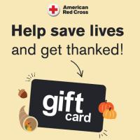 Gift Card When You Donate Blood at the American Red Cross
