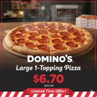 Dominos Large Pizza with 1-Topping