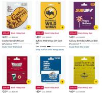 Several Gift Cards Amazon Discounted by 20%