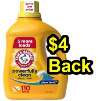 Arm and Hammer Laundry Detergent with Back