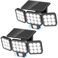 WdtPro Solar Lights Outdoor Flood Light 2 Pack