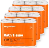 Amazon Basics Sheet 1-Ply Bath Tissue Toilet Paper 48 Rolls