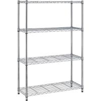 BestOffice 4 Shelf Wire Shelving Unit Storage