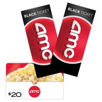 2 AMC Movie Tickets with Gift Card